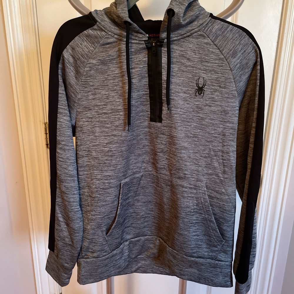 Spyder Gray and Black Men's Hoodie